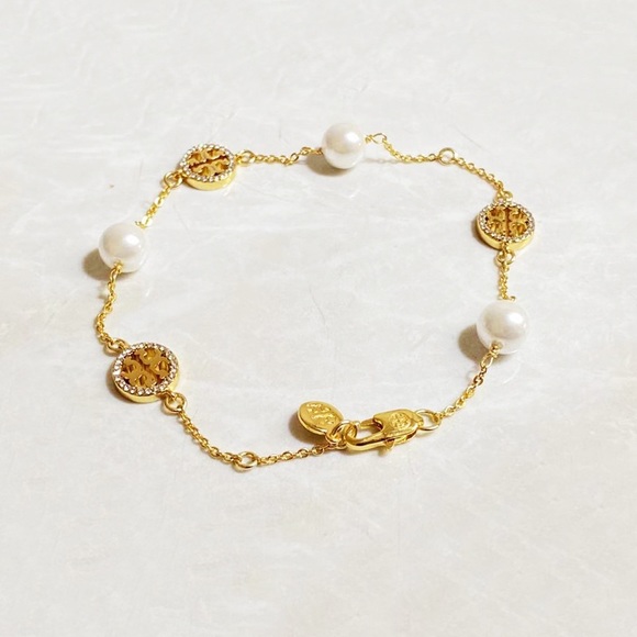 Tory Burch Gold Gemstones Circle Bracelet - Picture 8 of 16